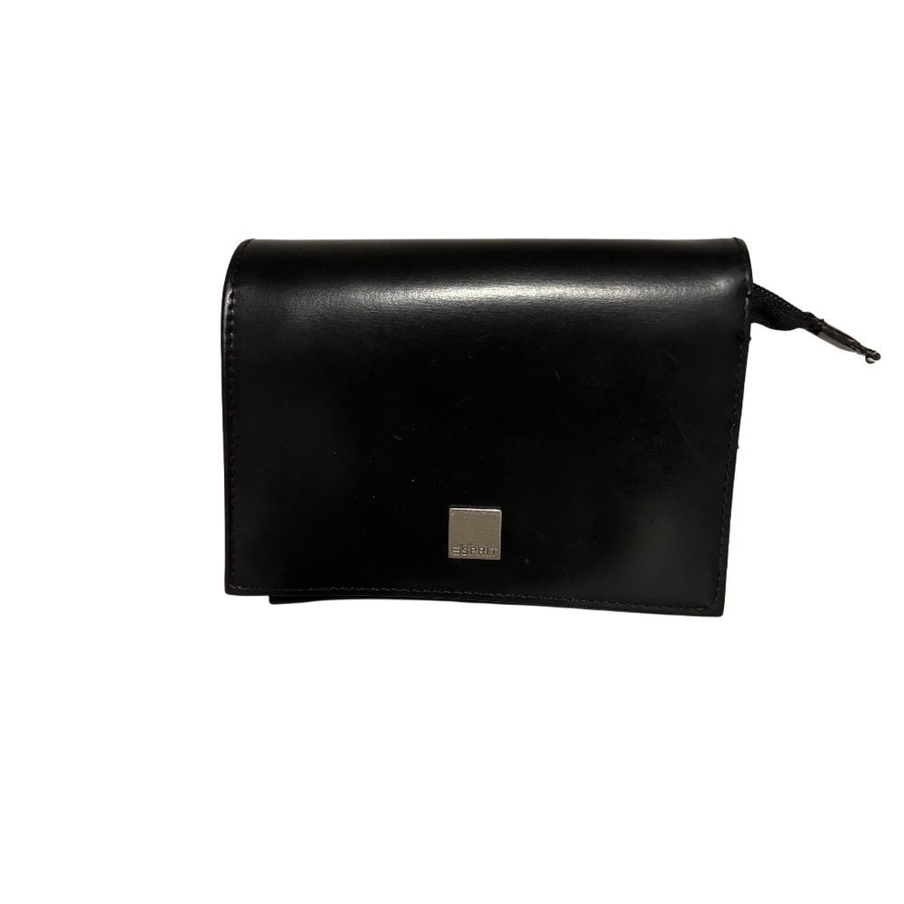 Vtg 90s Y2K Esprit Wallet Clutch in Black